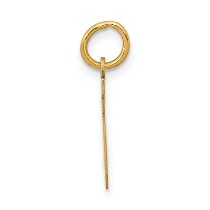 14k Small Polished Number 5 Charm