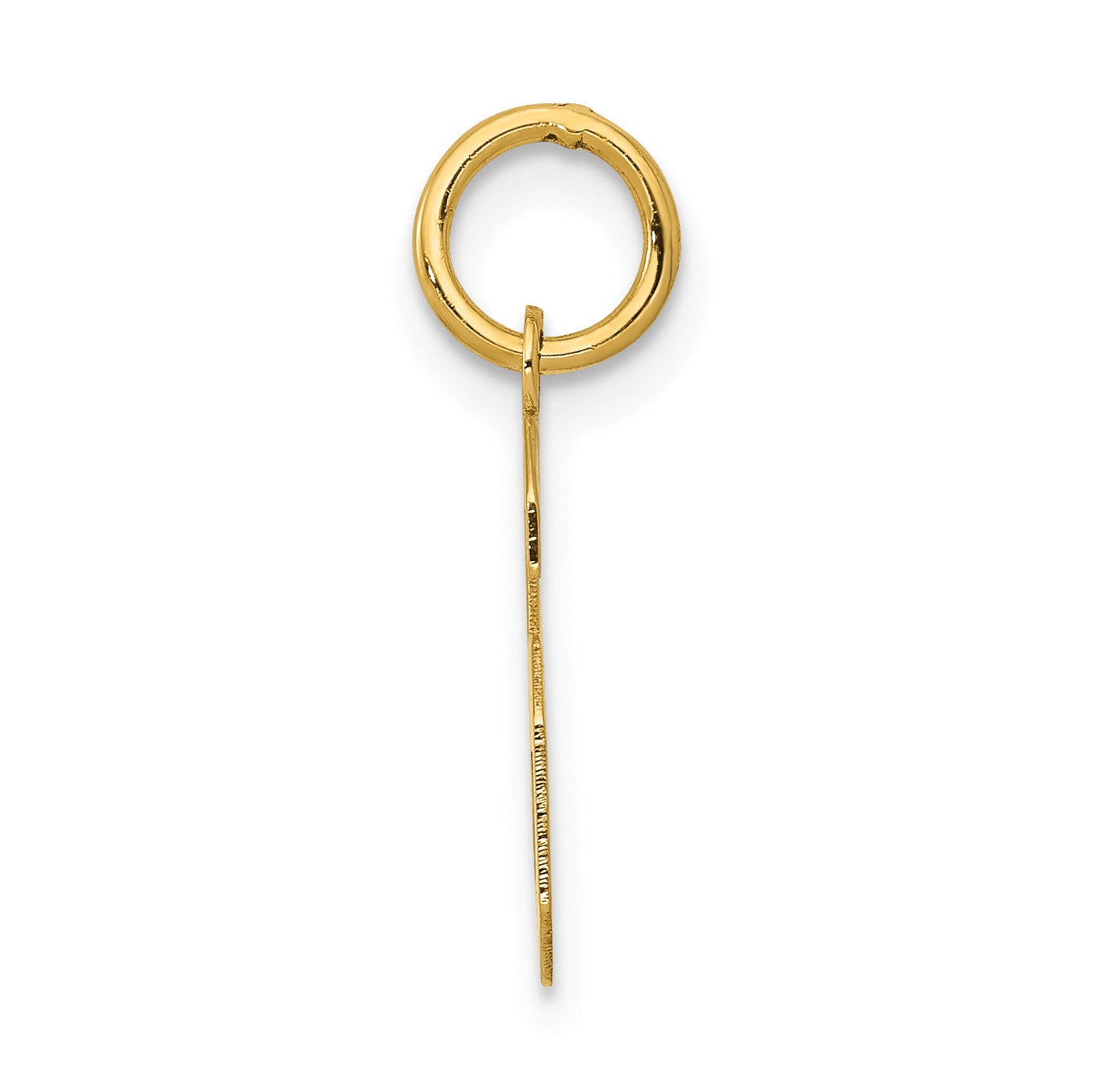 14k Small Polished Number 6 Charm