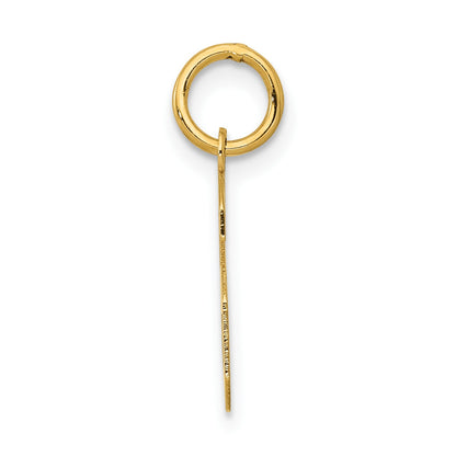 14k Small Polished Number 6 Charm