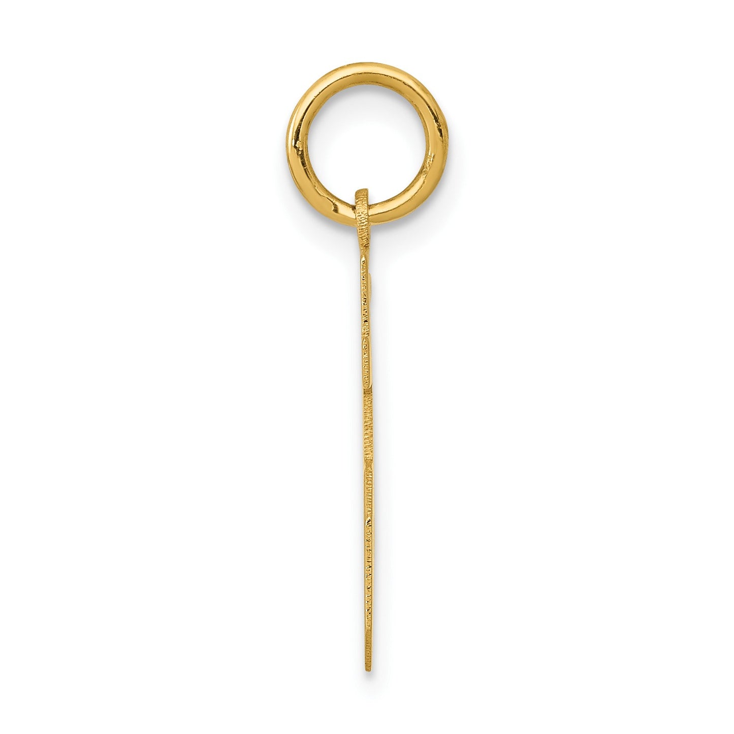 14k Small Polished Number 15 Charm
