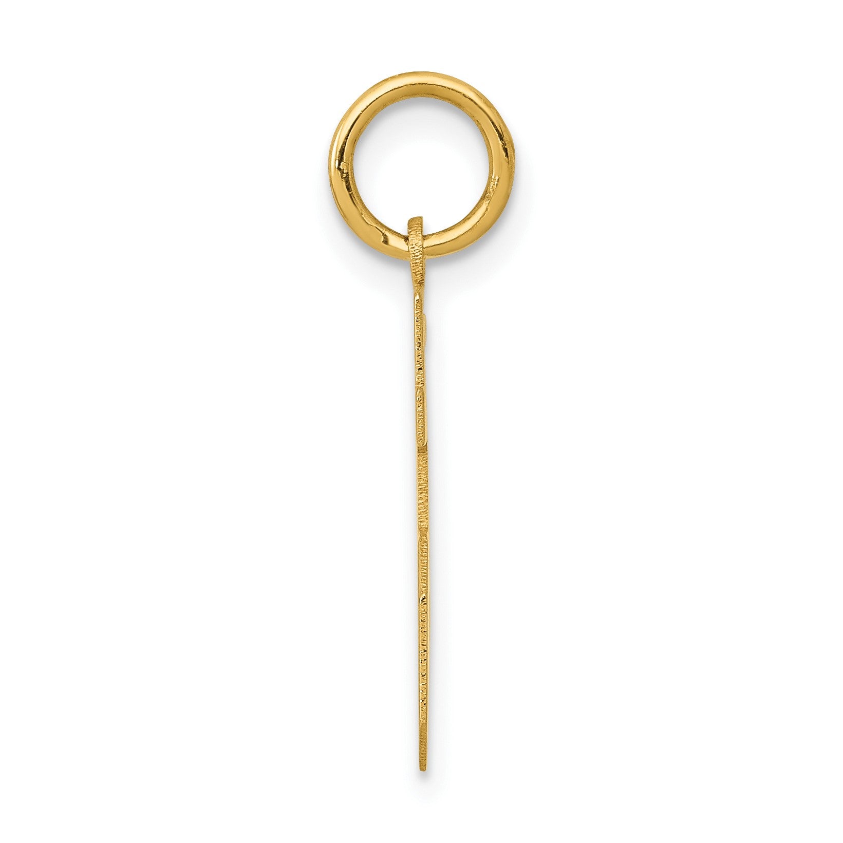 14k Small Polished Number 15 Charm