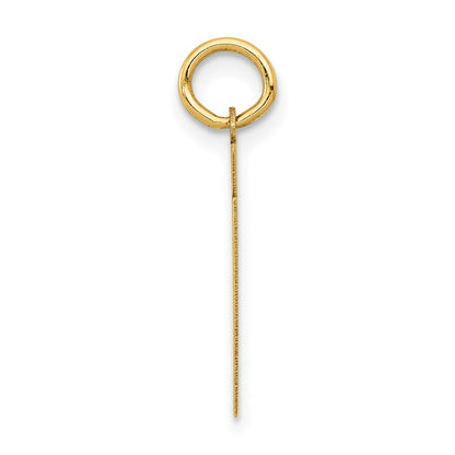 14k Small Polished Number 61 Charm