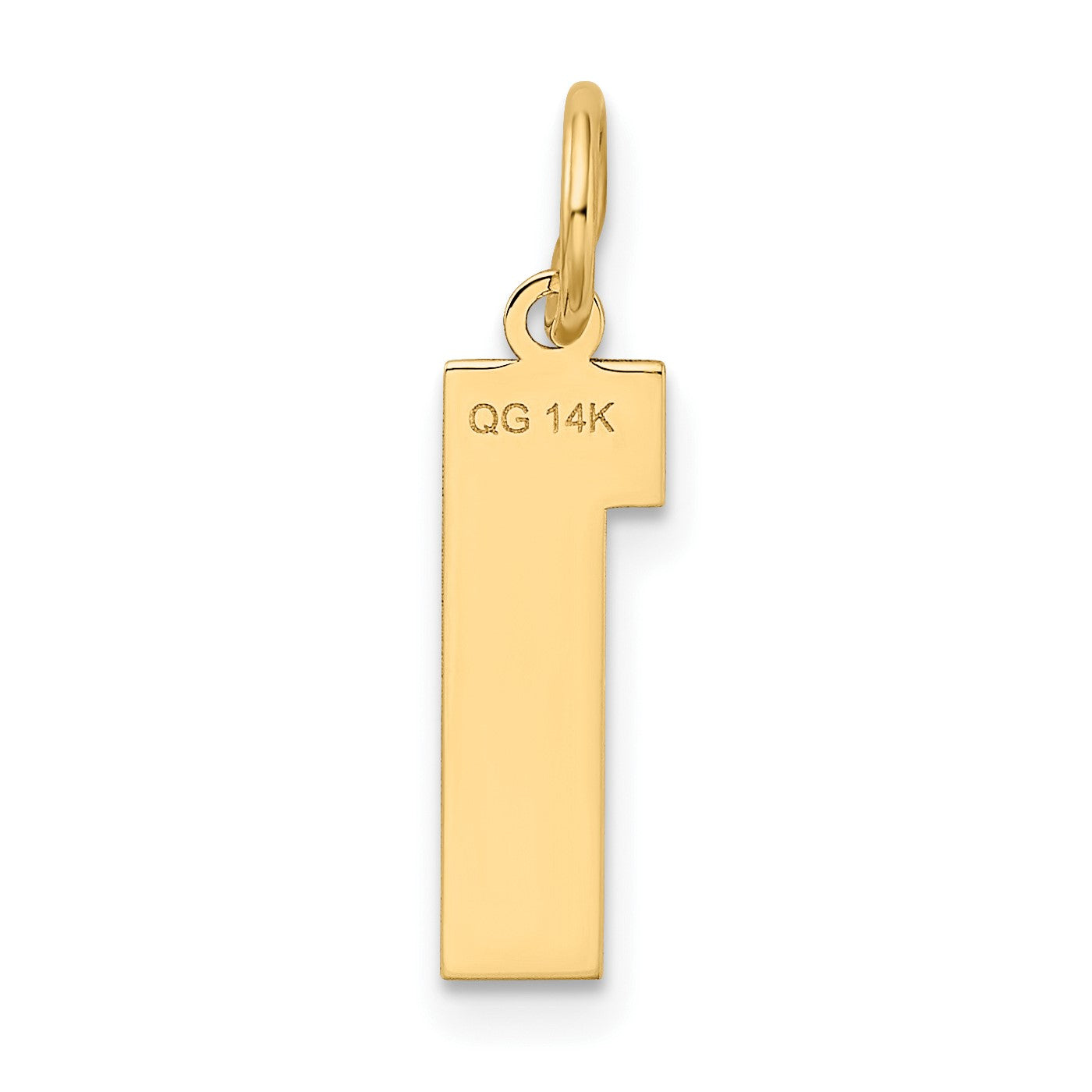 14k Medium Satin Number 1 Charm