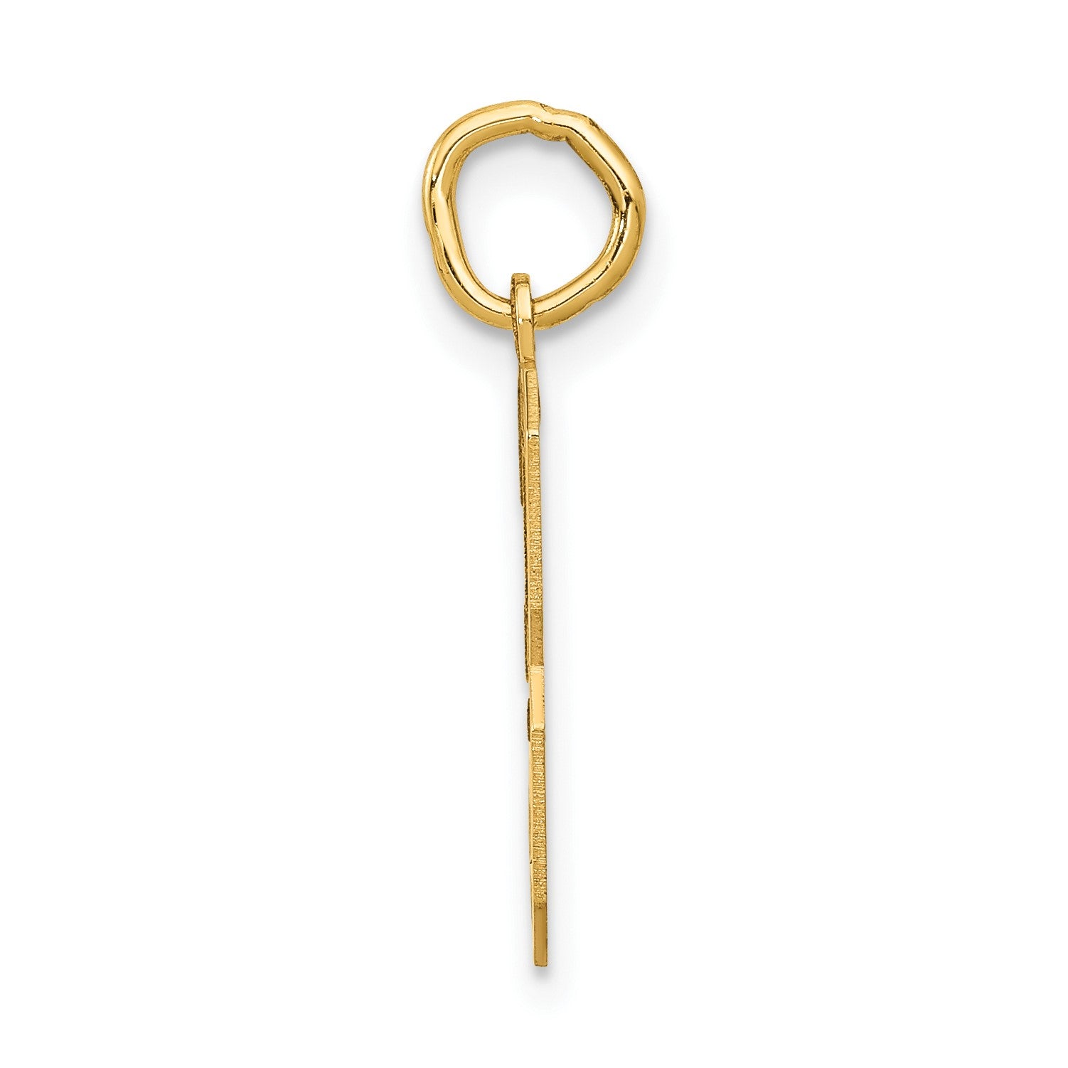 14k Medium Satin Number 3 Charm