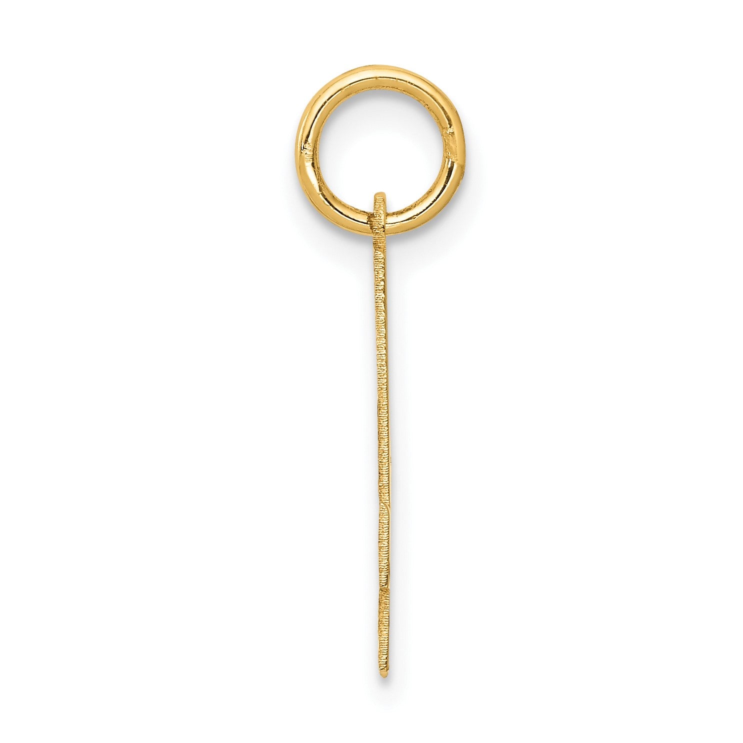 14k Medium Satin Number 4 Charm
