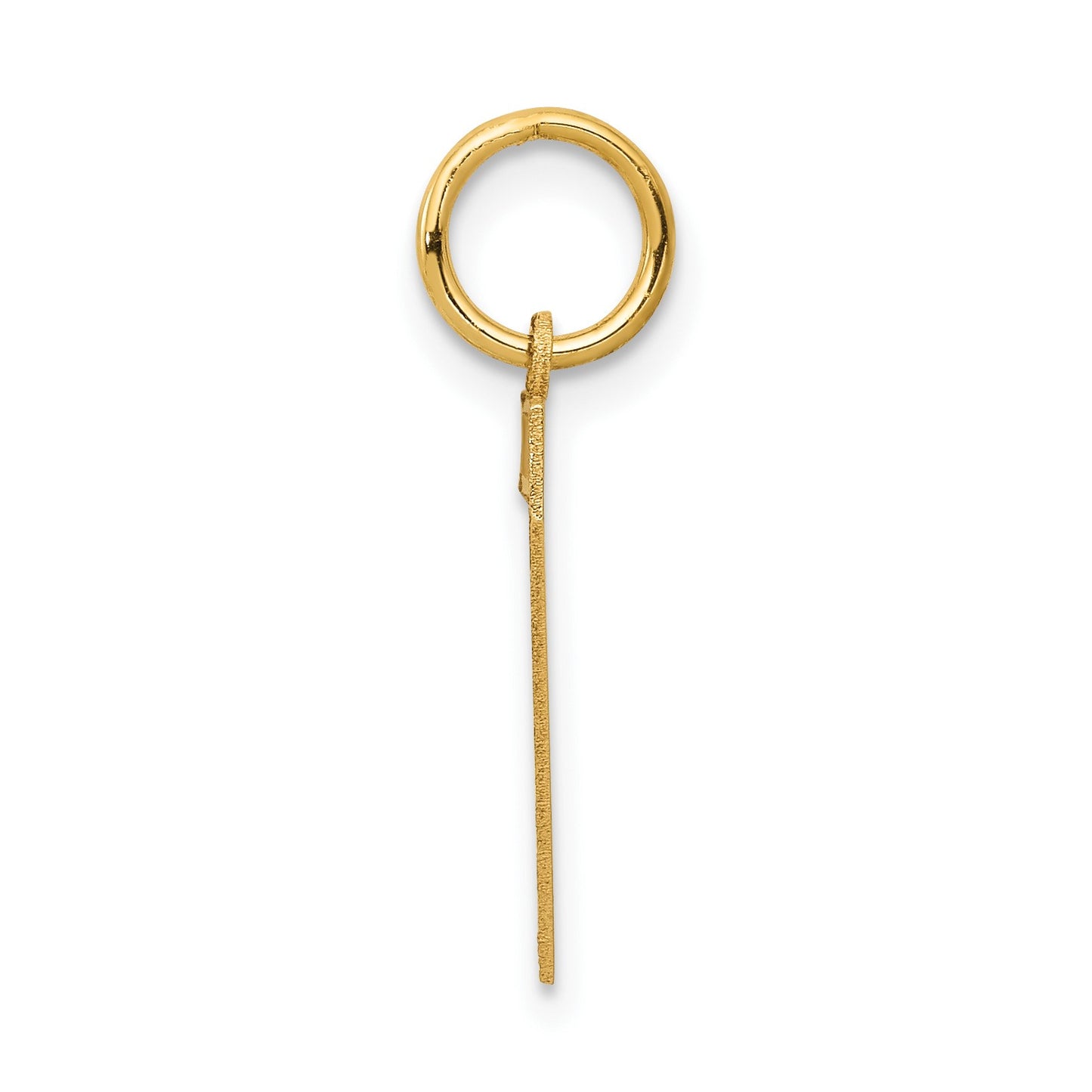 14k Medium Satin Number 7 Charm