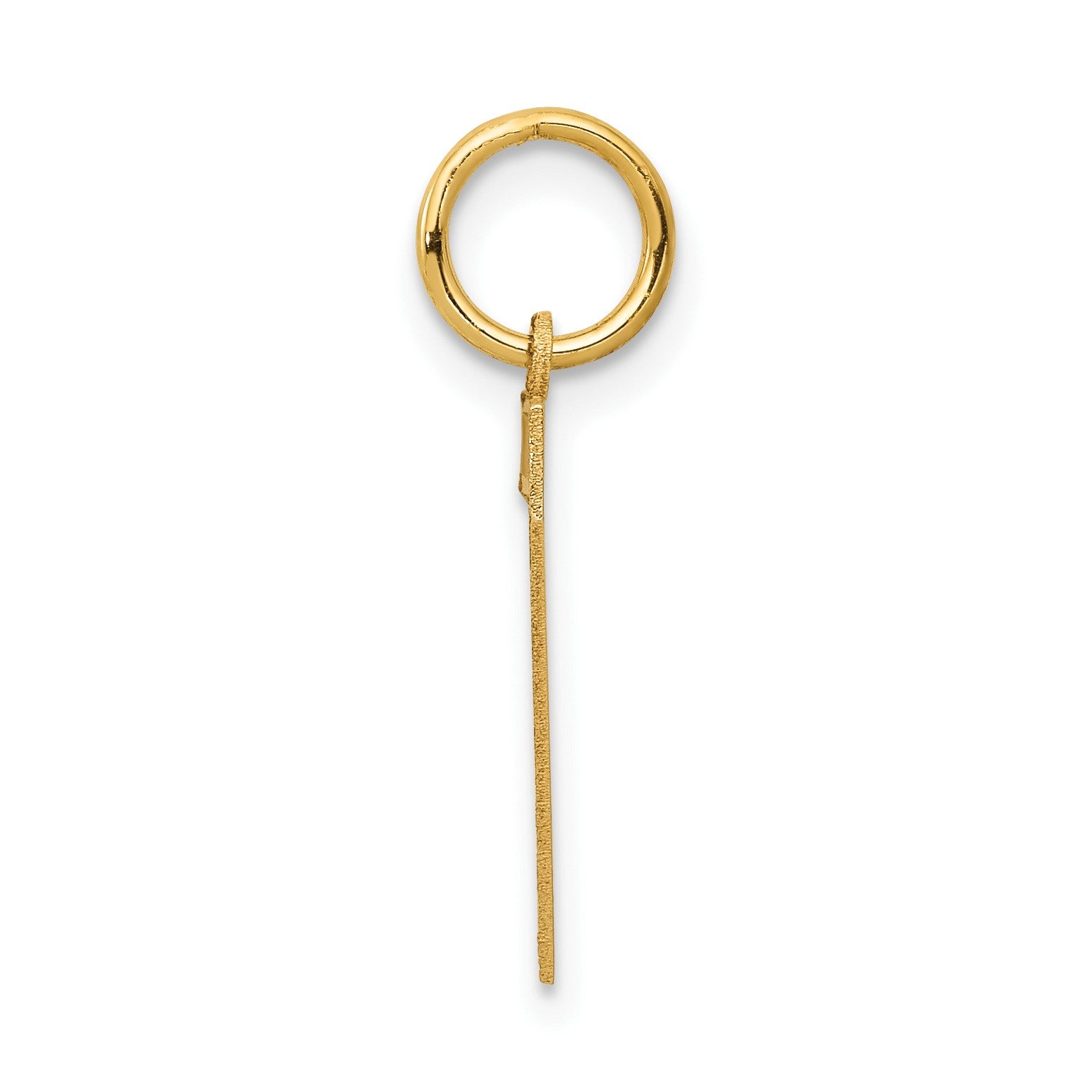 14k Medium Satin Number 7 Charm