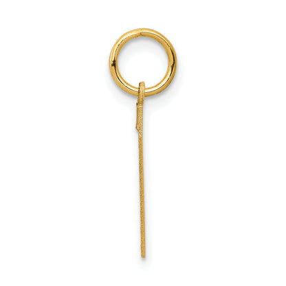 14k Medium Satin Number 7 Charm