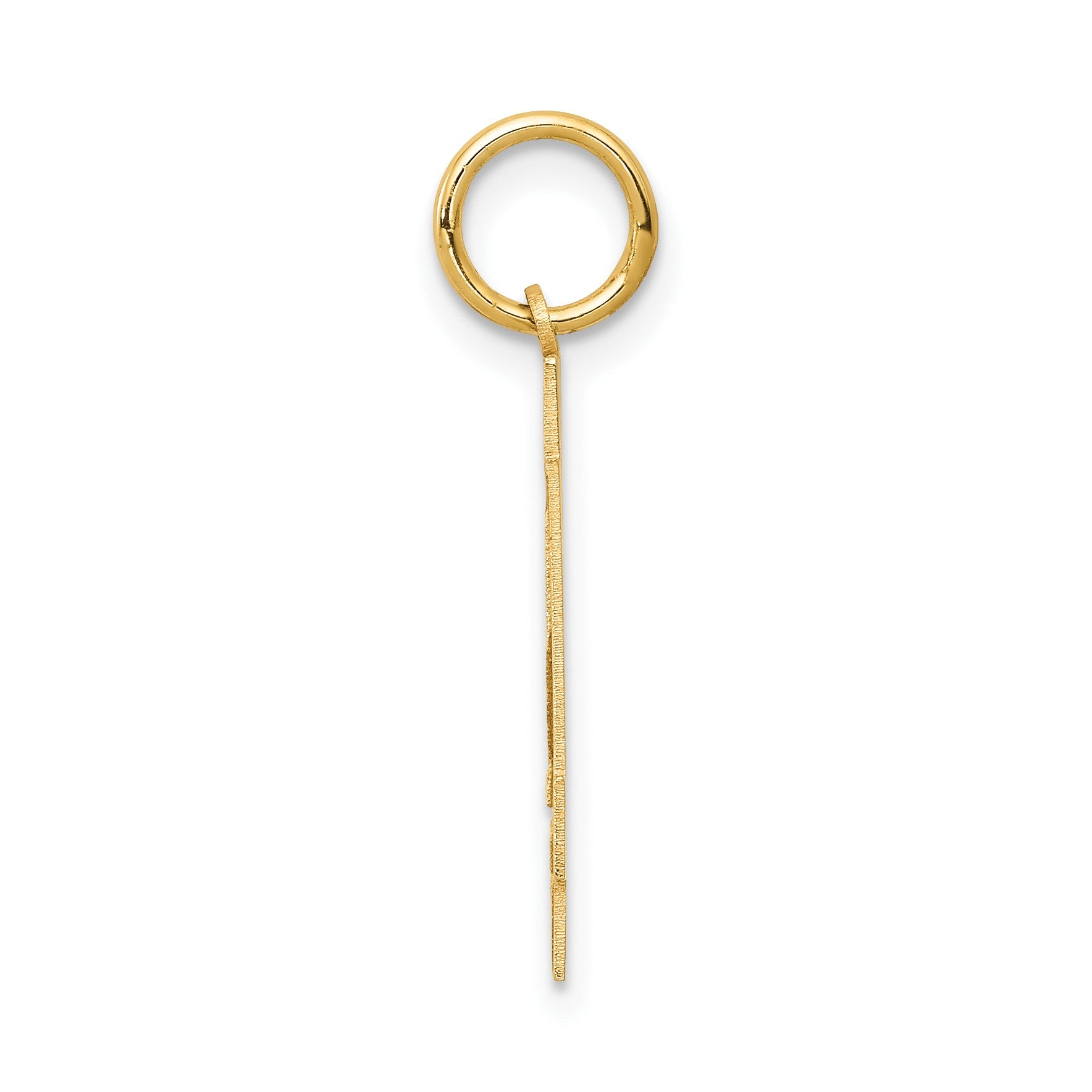 14k Medium Satin Number 34 Charm