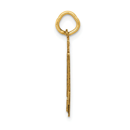 14k Medium Satin Number 44 Charm