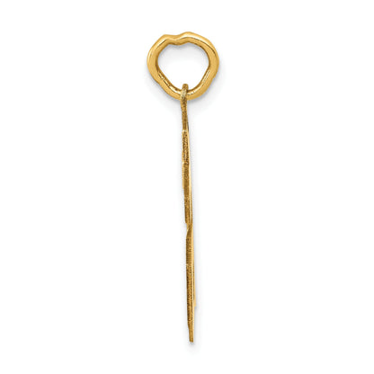 14k Medium Satin Number 66 Charm