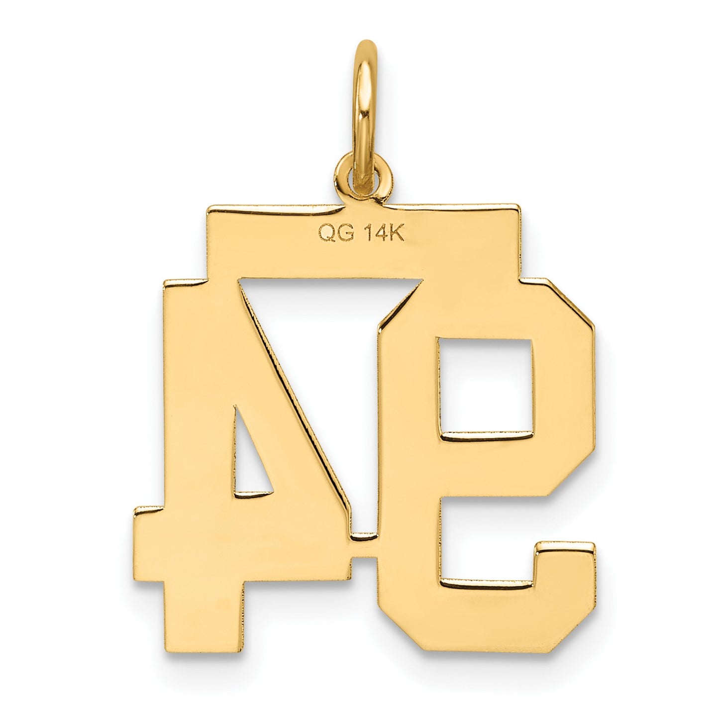 14k Medium Satin Number 94 Charm