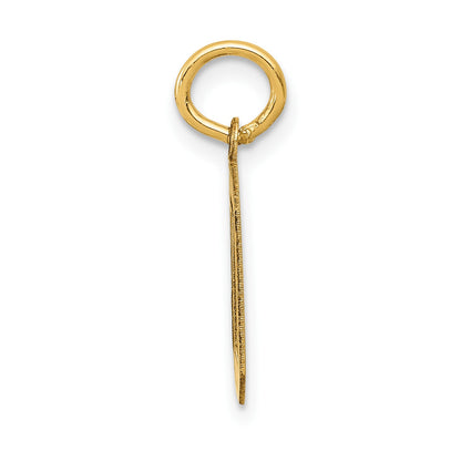 14k Small Satin Number 0 Charm