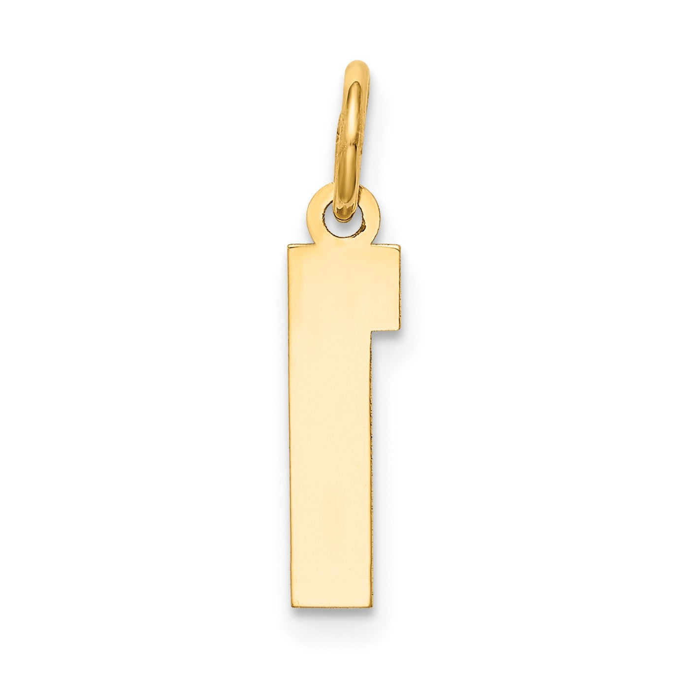 14k Small Satin Number 1 Charm
