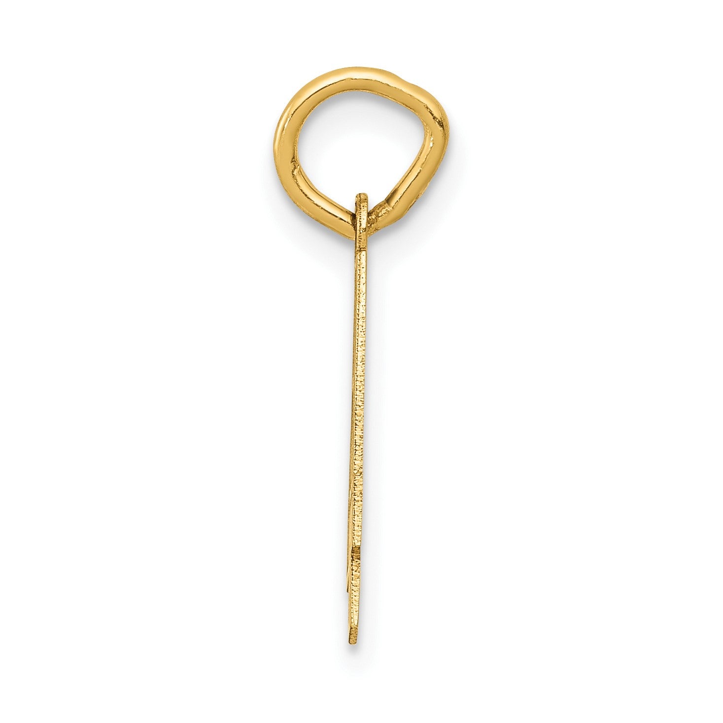 14k Small Satin Number 4 Charm