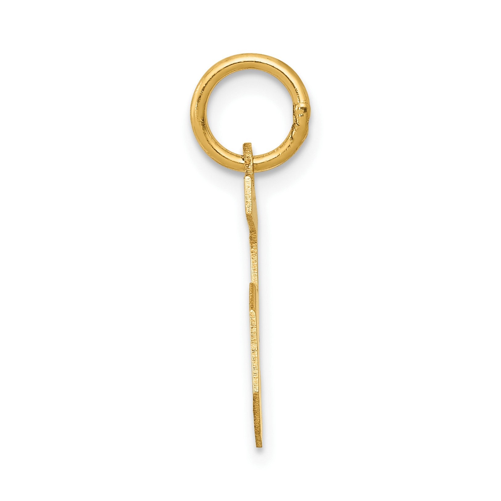 14k Small Satin Number 5 Charm