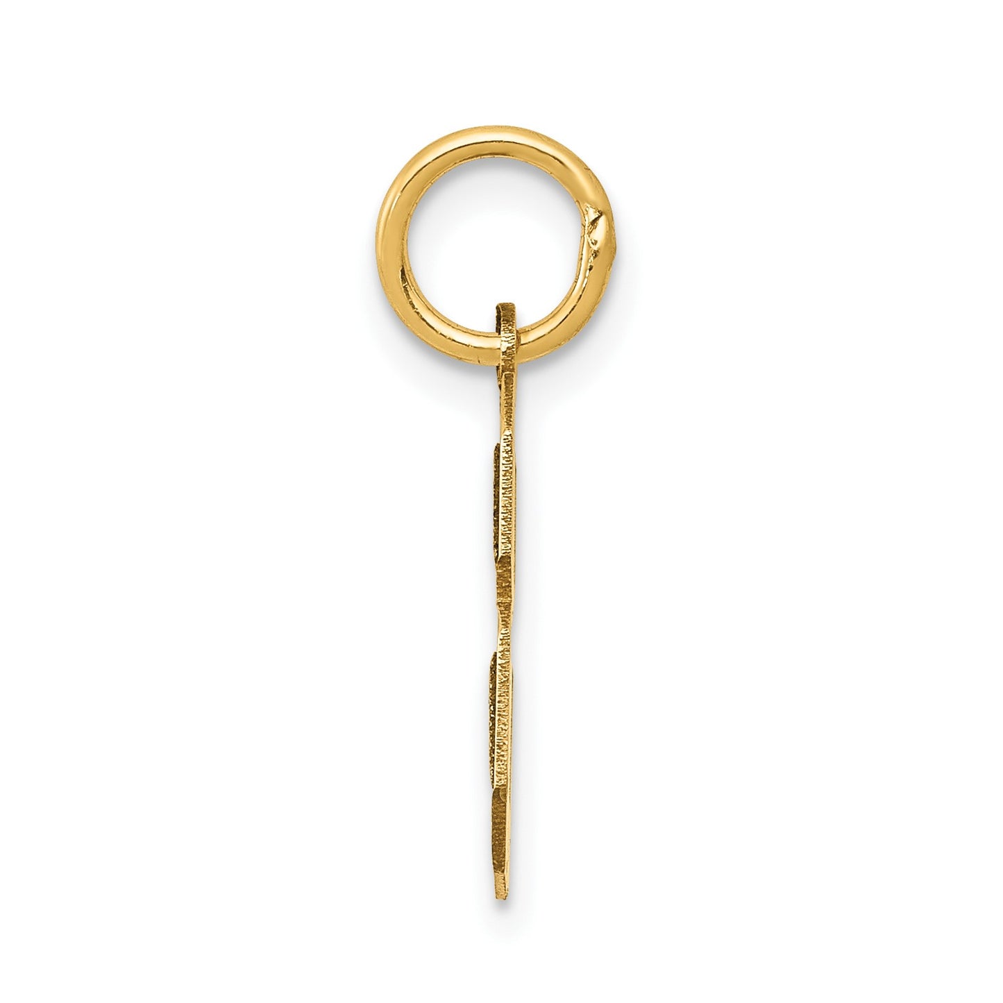 14k Small Satin Number 8 Charm