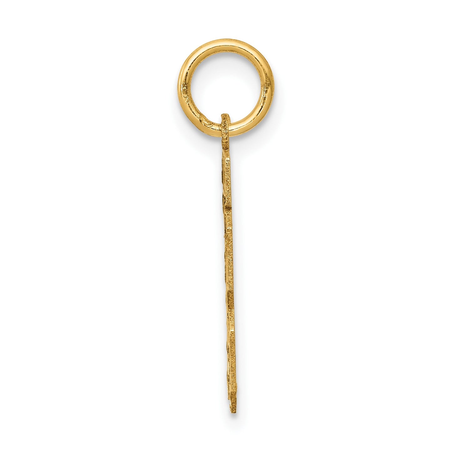 14k Small Satin Number 13 Charm