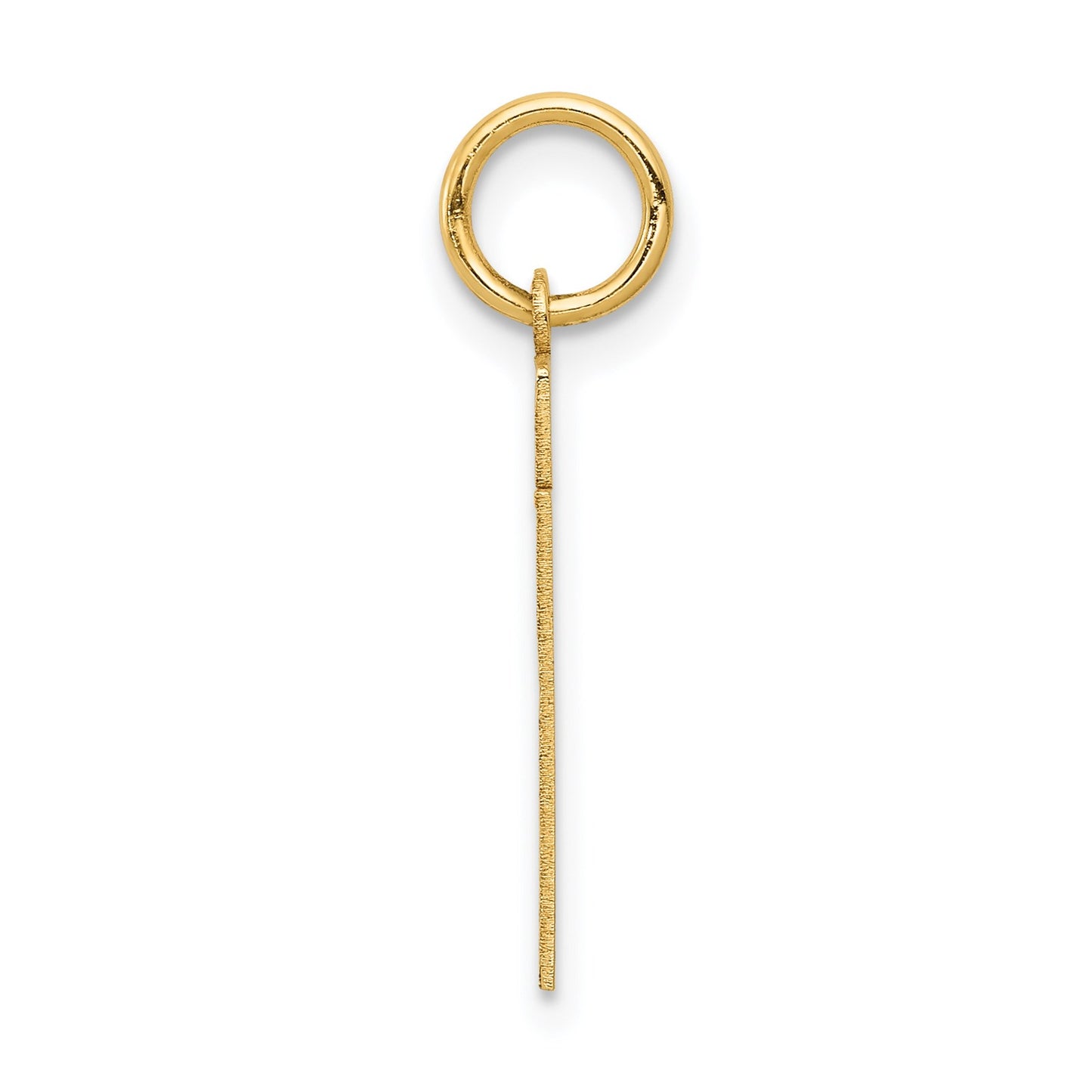 14k Small Satin Number 21 Charm