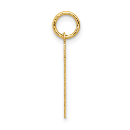14k Small Satin Number 21 Charm