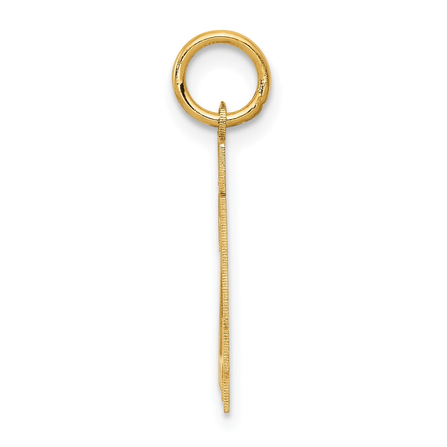 14k Small Satin Number 24 Charm