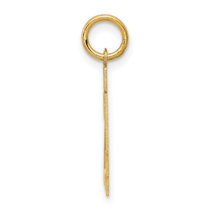 14k Small Satin Number 24 Charm