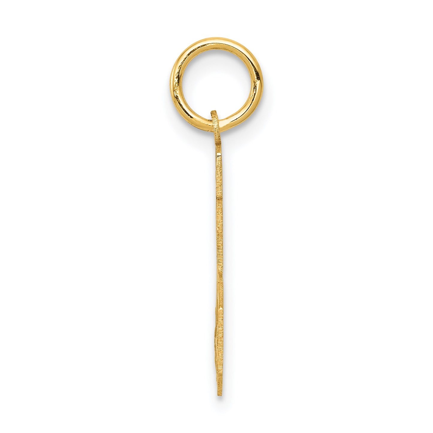 14k Small Satin Number 25 Charm