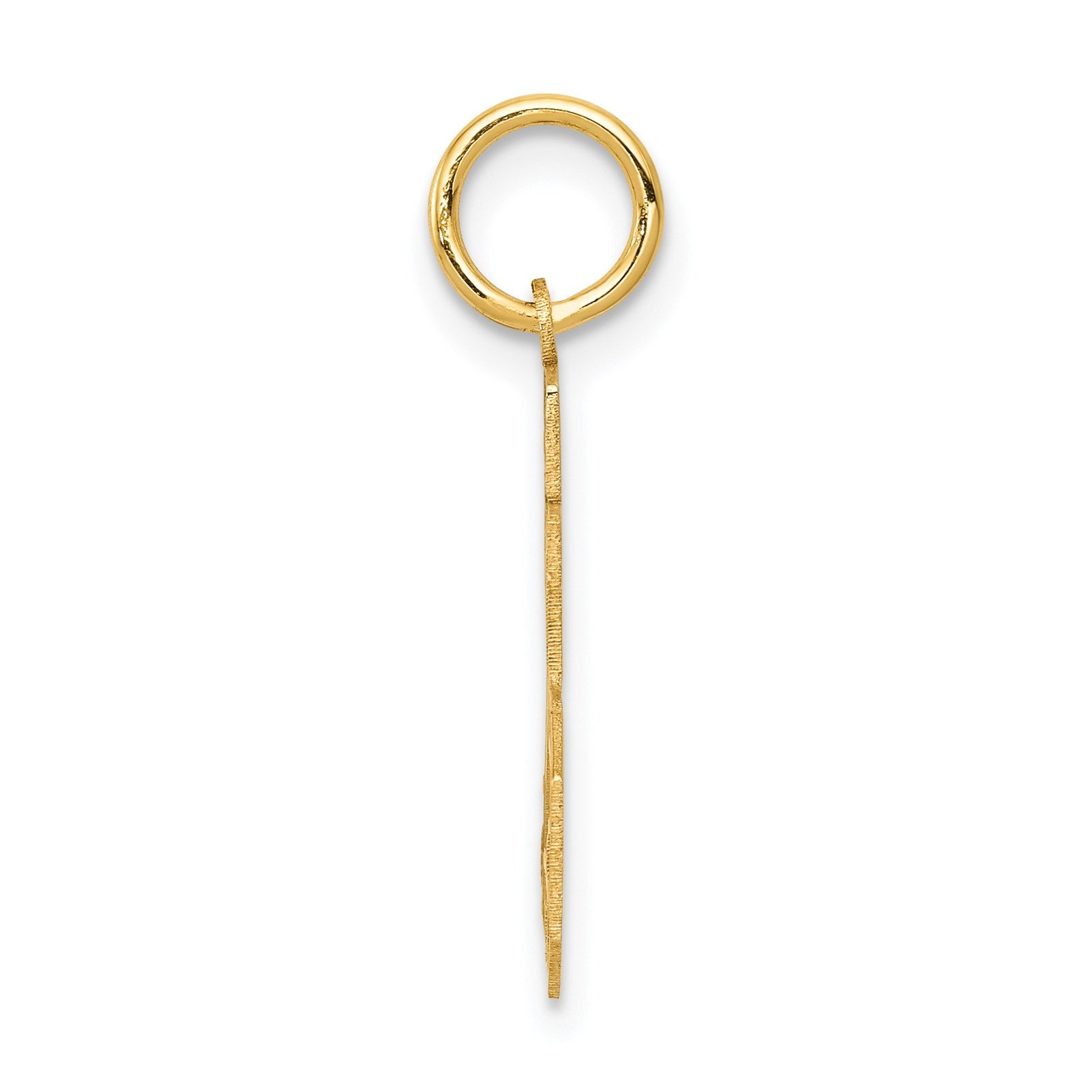 14k Small Satin Number 25 Charm