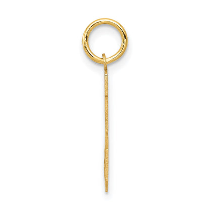 14k Small Satin Number 25 Charm