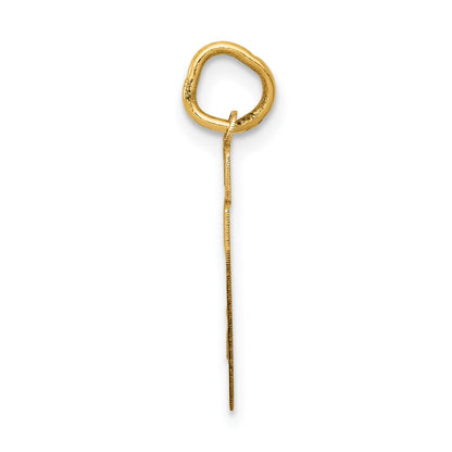 14k Small Satin Number 27 Charm