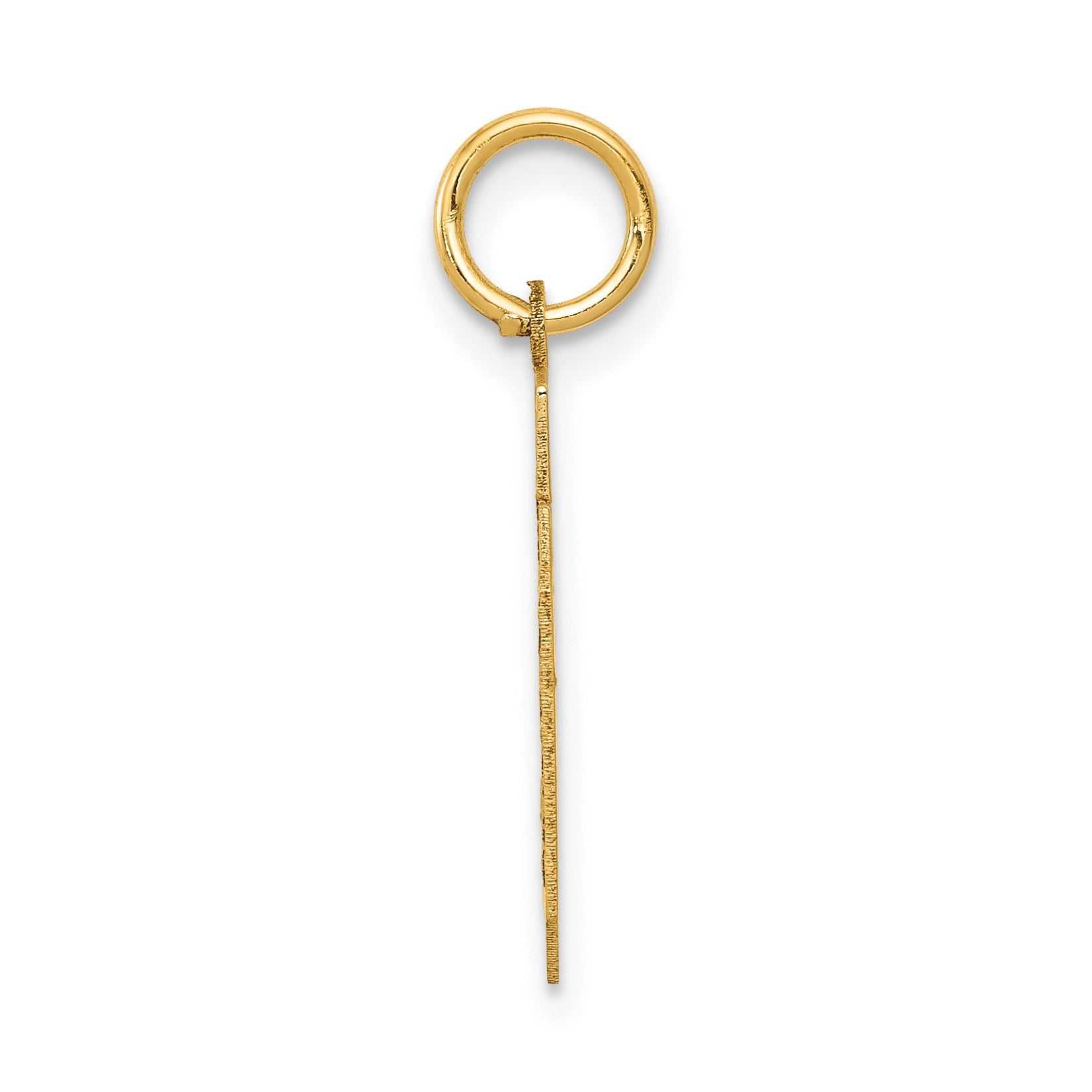 14k Small Satin Number 30 Charm