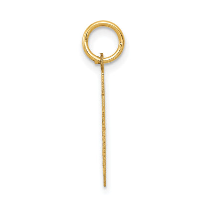 14k Small Satin Number 30 Charm