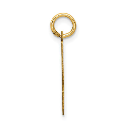 14k Small Satin Number 33 Charm