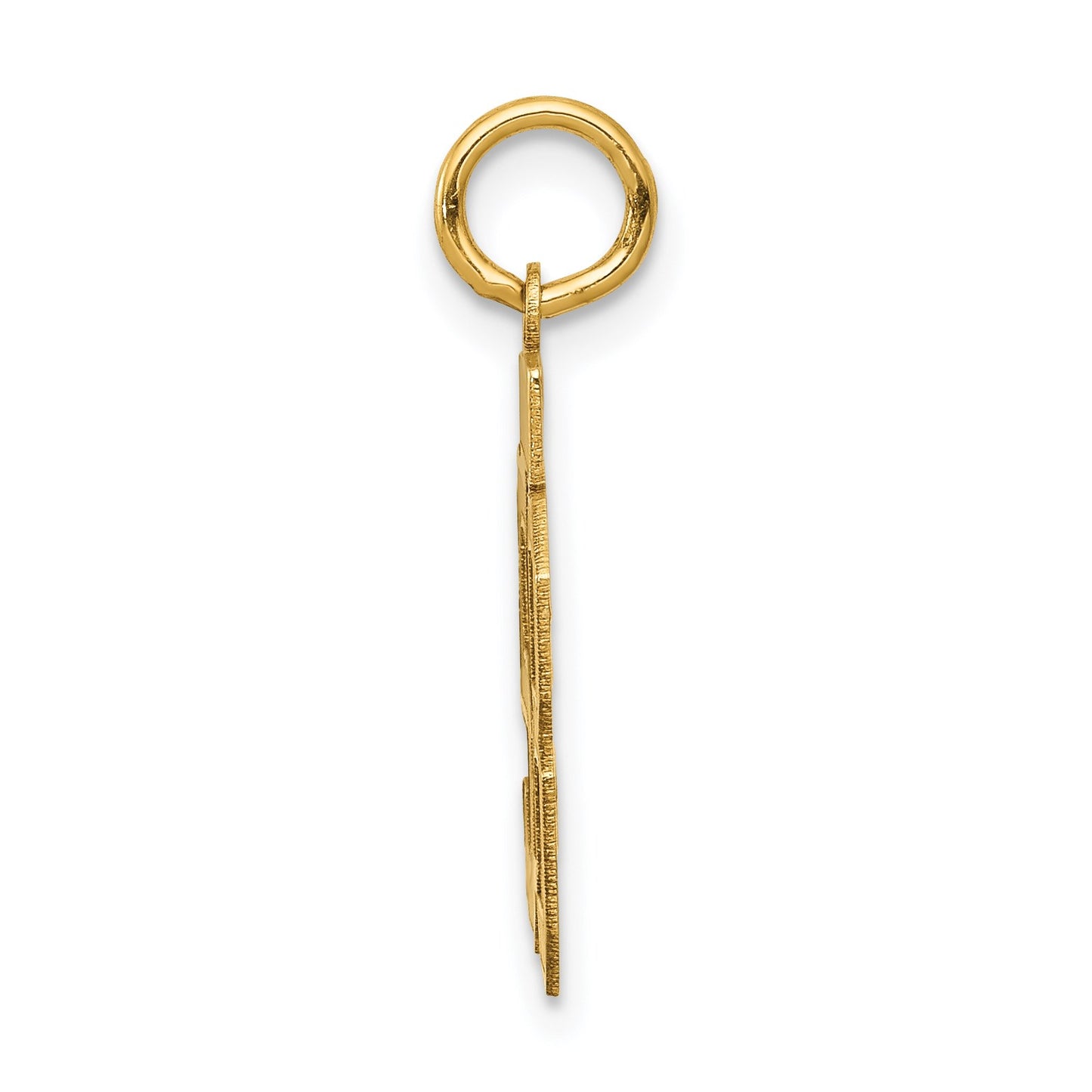 14k Small Satin Number 58 Charm