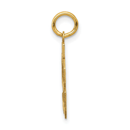 14k Small Satin Number 58 Charm