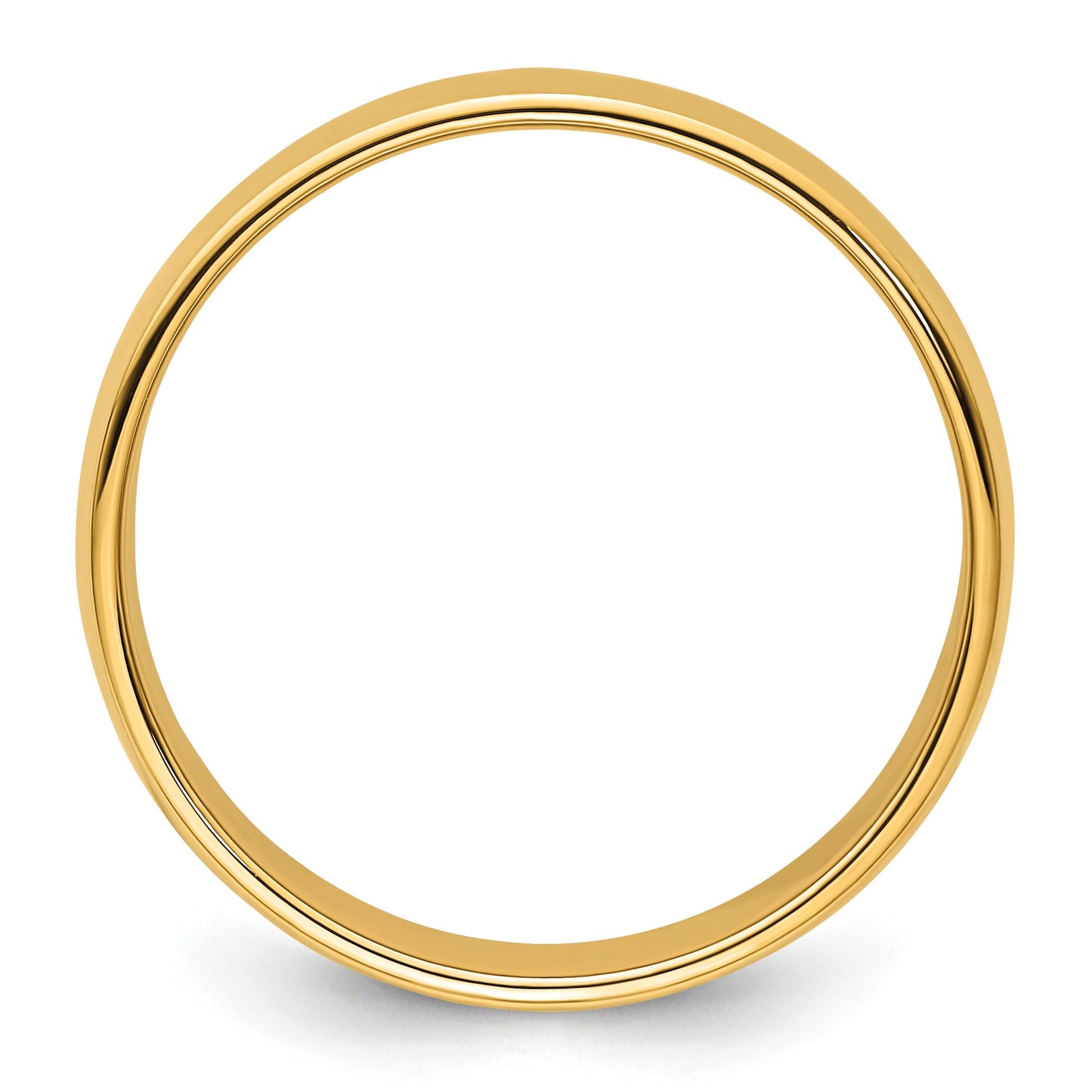 14k Yellow Gold 8mm Milgrain Half Round Wedding Band Size 7