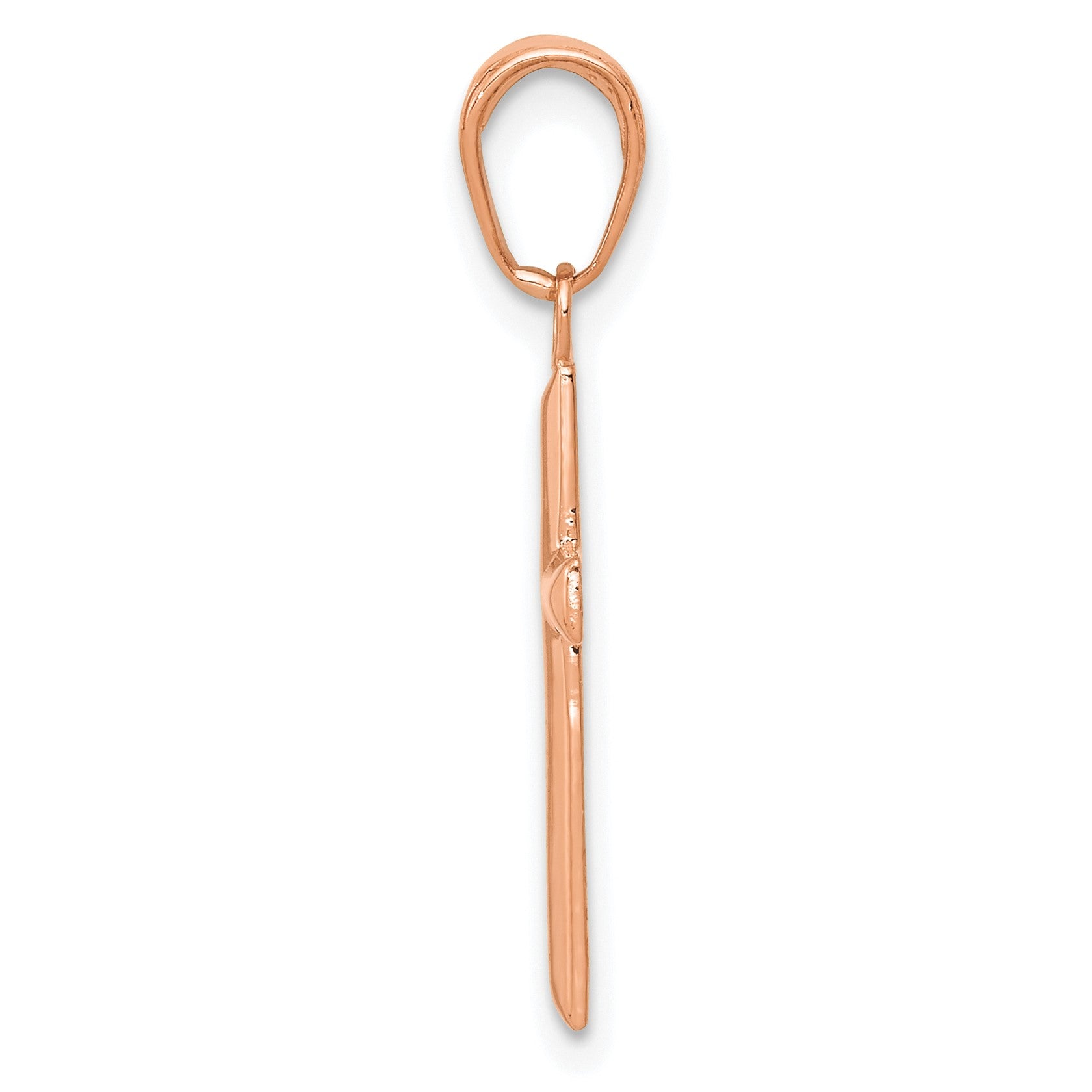 14K Rose Gold Small Cross Pendant