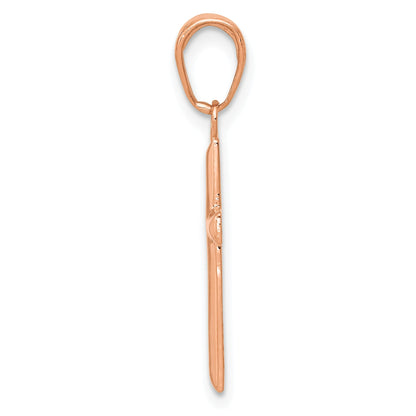 14K Rose Gold Small Cross Pendant
