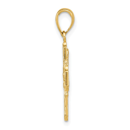 14k Polished 4-Way Medal Pendant