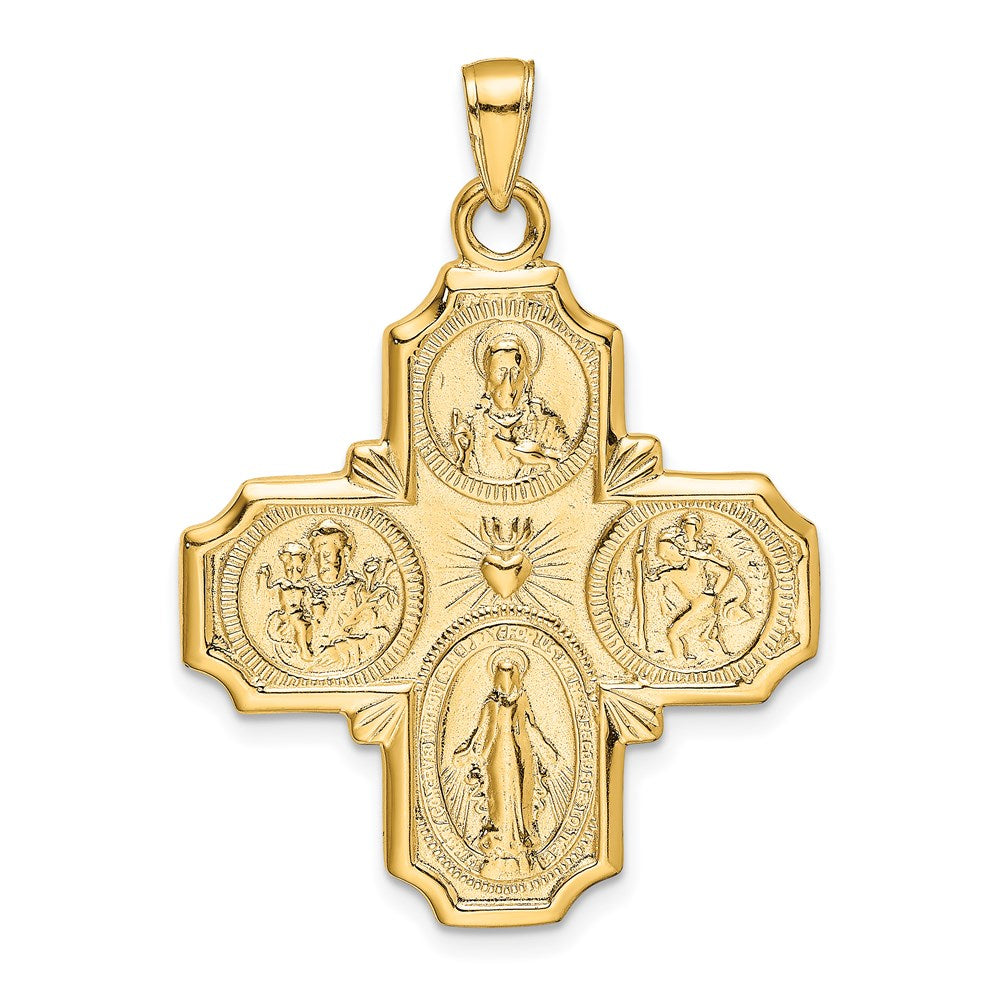 14k Four-Way Medal Pendant