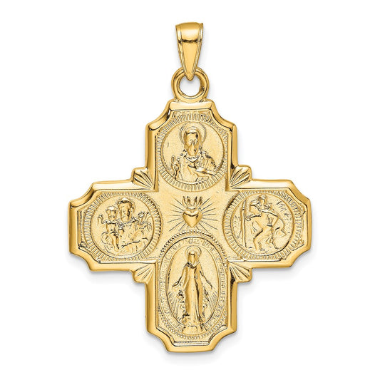 14k Four-Way Medal Pendant