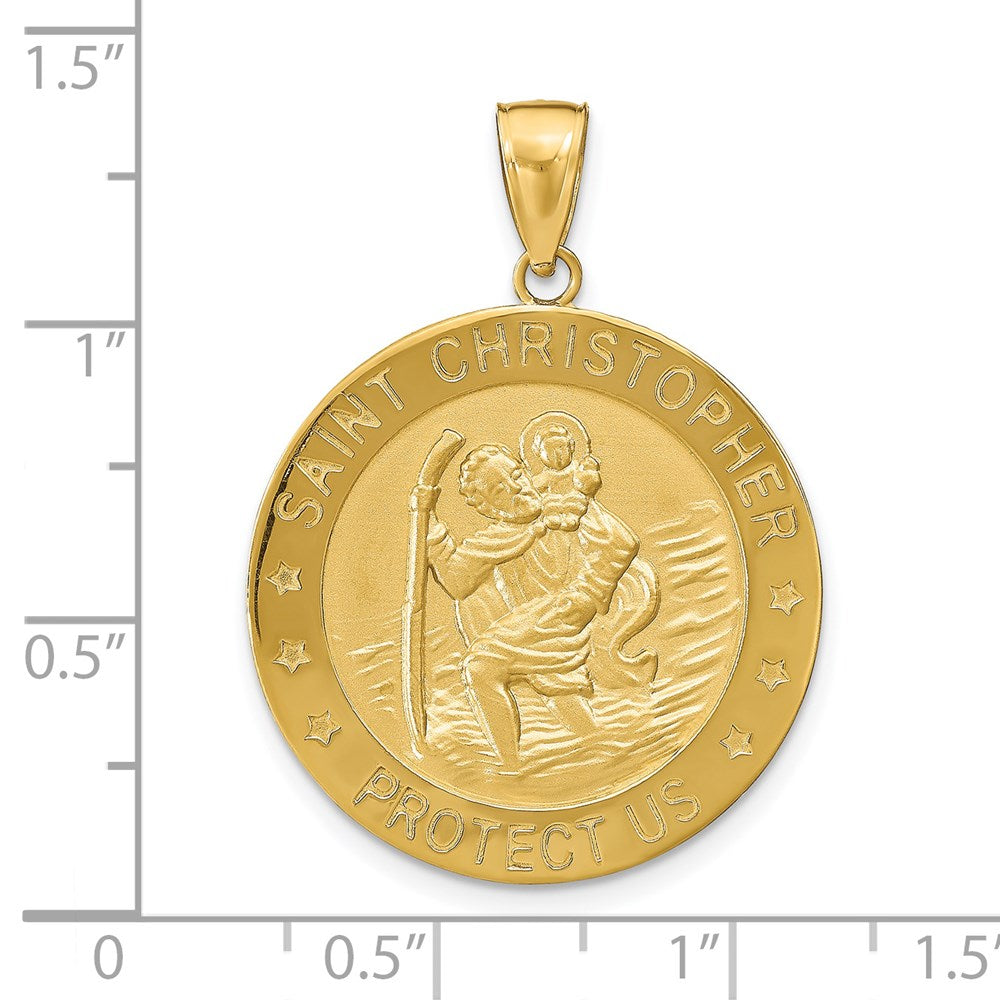 14k Saint Christopher Medal Pendant