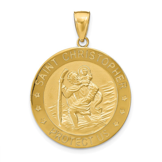 14k Saint Christopher Medal Pendant