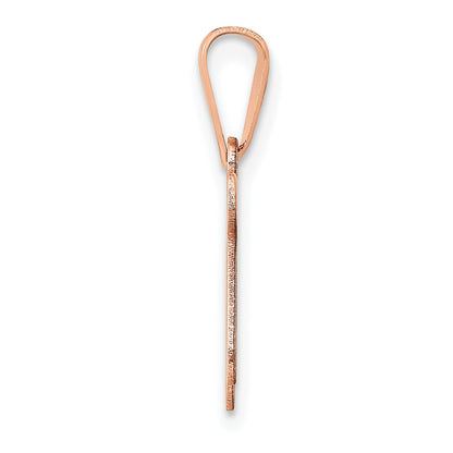 14k Rose Gold Polished Chai Pendant