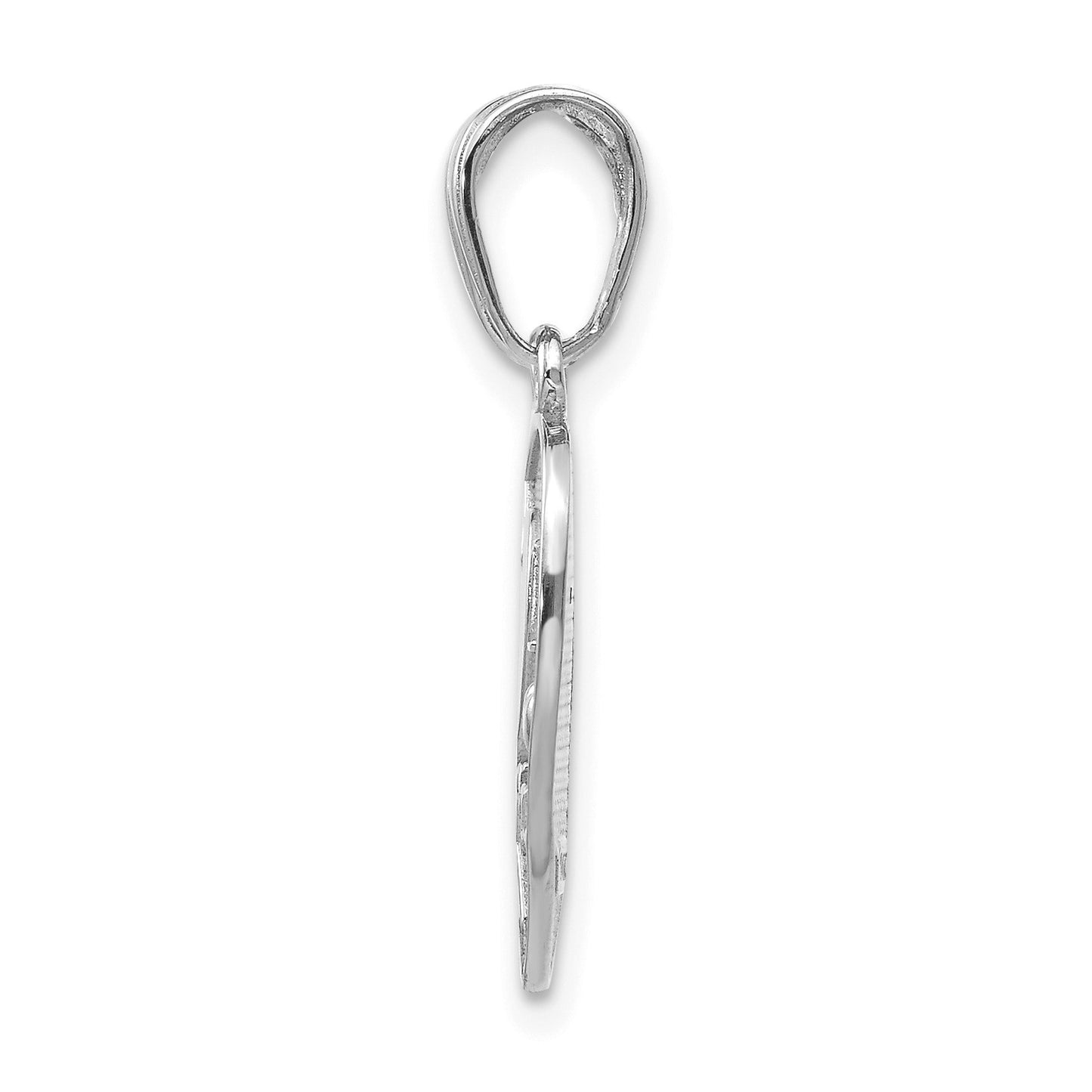 14k White Gold I LOVE YOU 2-Piece Break-Apart Heart Charm