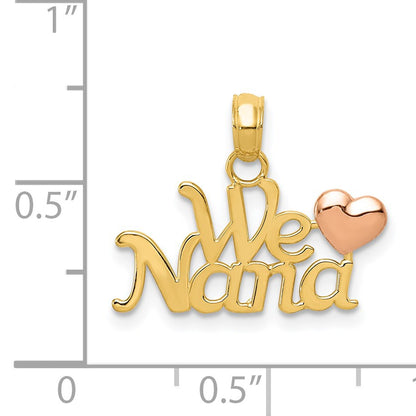 14k Two-Tone WE HEART NANA Charm