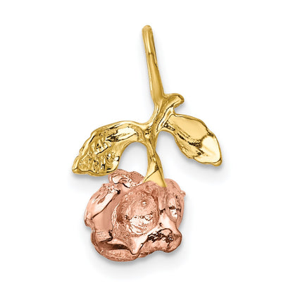 14k with White and Rose Rhodium Rose Chain Slide