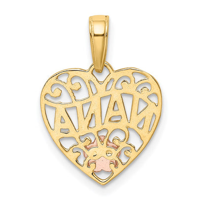 14k Two-tone NANA Heart Pendant