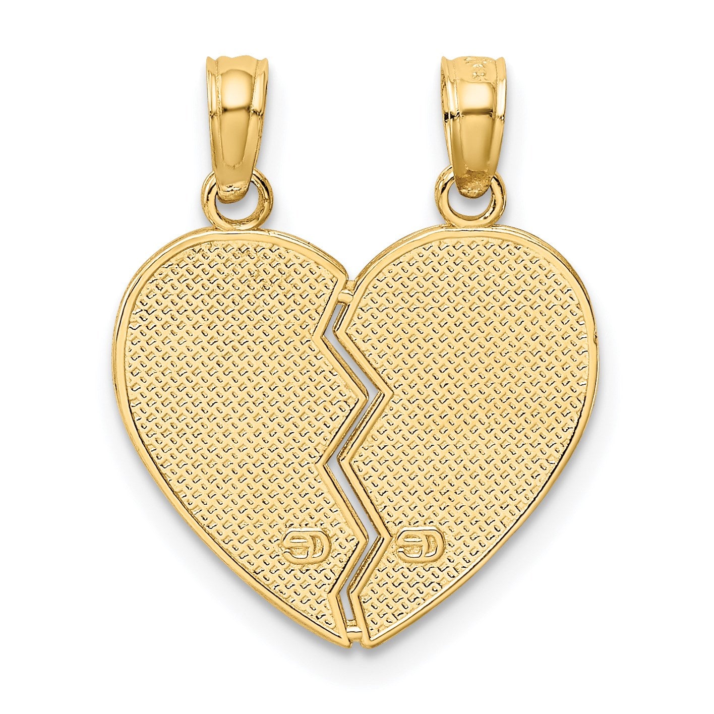 14k Enameled Flowers MOTHER - DAUGHTER 2-Piece Break-apart Pendant