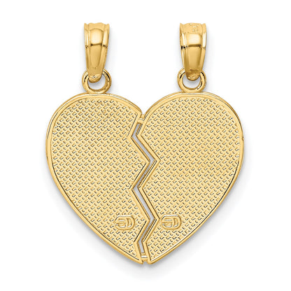 14k Enameled Flowers MOTHER - DAUGHTER 2-Piece Break-apart Pendant